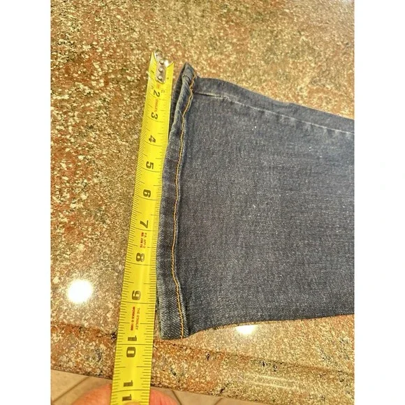 Vintage 70s style Patchwork Watch LA Flare Bell Bottom Cotton Denim Jeans NWT - Picture 8 of 16
